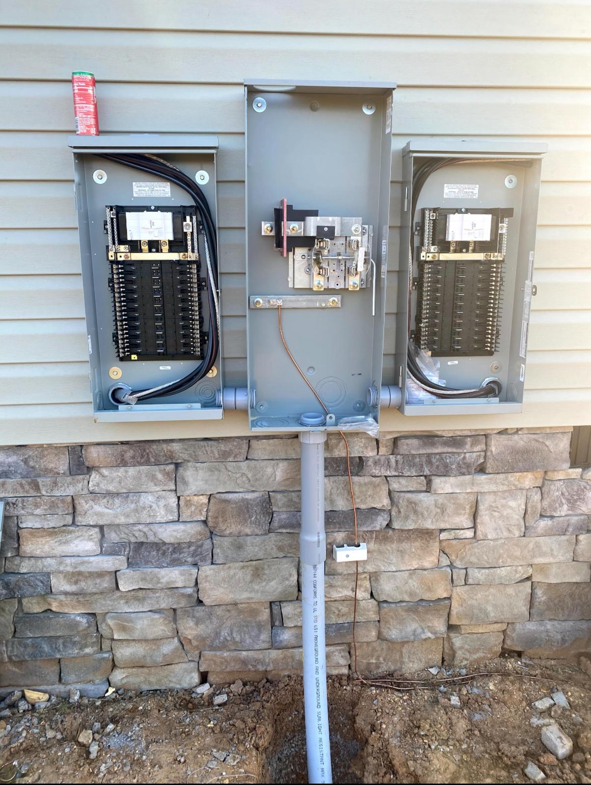 200A electrical panel install