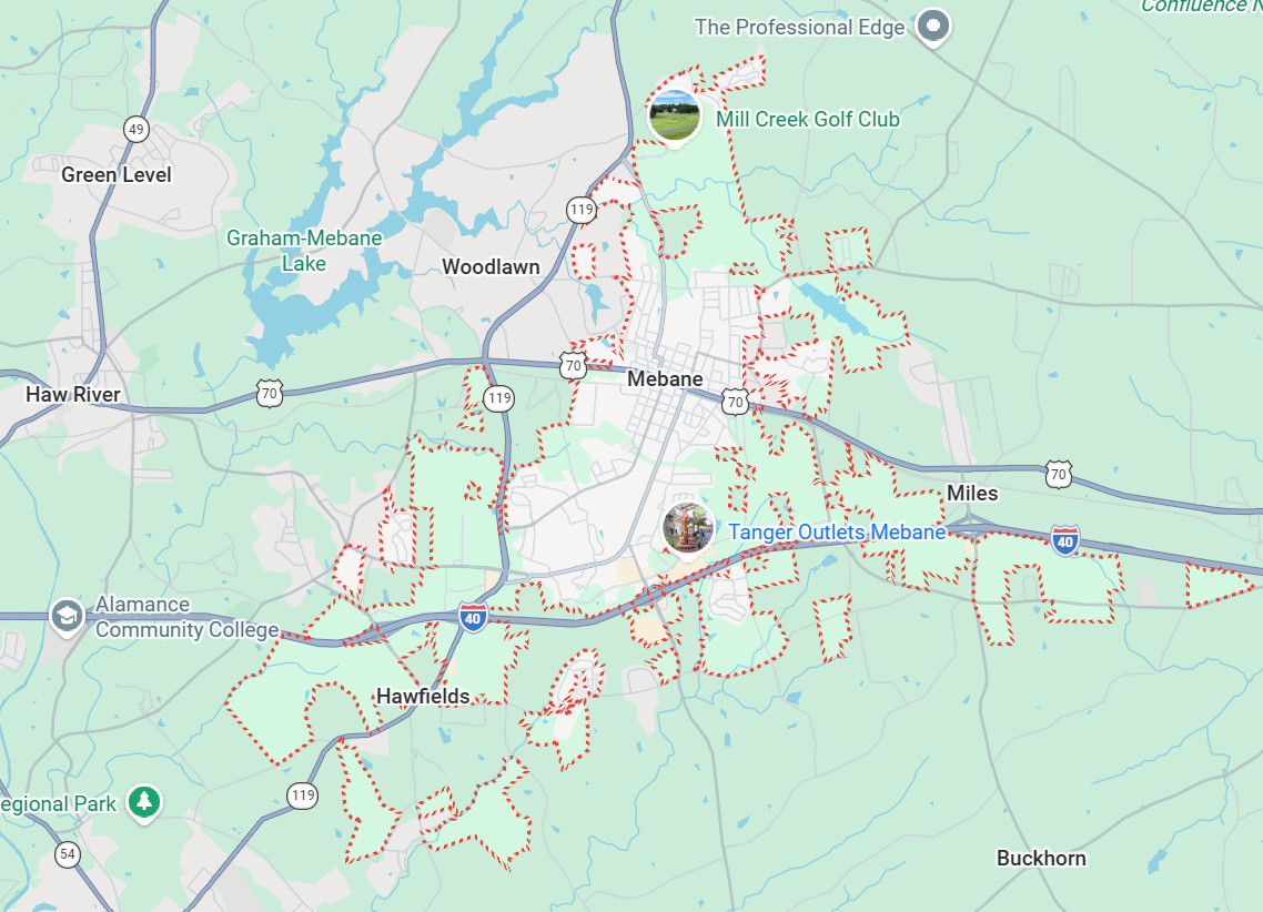 Gorton Electrical Service Area Map
