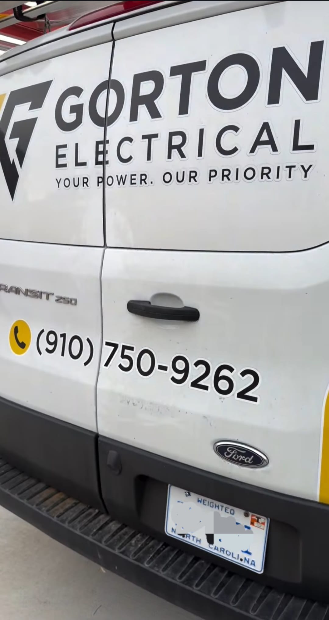Gorton Electrical service van